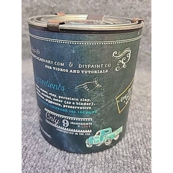 NEW Debi's Design Diary DIY Paint in Salty Kiss Green 32 fl oz Chalk Paint Quart - Picture 4 of 4
